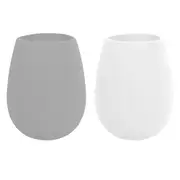 Avanti Silicone Stemless Wine Glass (Set of 2) - White/Green