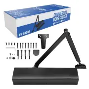 Commercial Door Closer Heavy Duty (Black) - Automatic Door Closer - UL Listed...