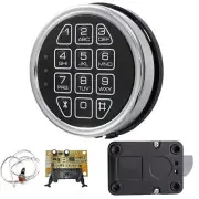 Gun Safe Lock Replacement with Swing Bolt Chrome Digital Keypad Electronic Lock