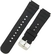 ARSUGMZ Rubber Black Waterproof Soft Watch Strap Fit for Luminox Silicone Replace Outdoor Men's 21mm 3901 3001 3000 Watchband(Black-Steel)