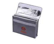 Fireproof Document Bag Large Size Fire & Water Resistant Money Bag Safety Box Zipper Closure with Shoulder Strap Storage Bag Pouch for Cash File Passport