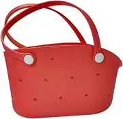 [Bsbkoj] Rubber Beach Bag, Small Tote Waterproof Travel Bag, Fashion Travel Accessories, Washable Sandproof Portable Compact Versatile Ideal for Men, Women, Outdoor, Pool, Boat