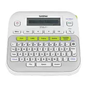 Brother PT-D210 P-Touch Labeller, Up to 12mm, One Touch, Silver/White 3 years