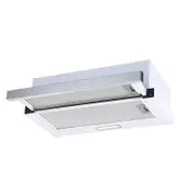 Bellini 60cm Slide Out Rangehood White Finish with S/S Fascia