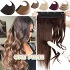 One Piece Russian Remy Clip In 100% Human Hair Extensions 3/4Full Head Skin Weft