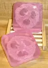 Glycerin Loofah Lavender Bar Soap Set of 2 - with Free Wooden Soap Dish