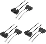 Generic 3sets Versatile Rj11 Telephone Splitter 6p4c to Rj14 4-core Cable for Easy Connection 4pcs*3