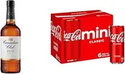 Canadian Club Whisky 1L & Coca-Cola Classic Soft Drink Mini Can Multipack 6 x 250 ml