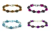 INSPIRAL BRACELET KIT-Chain Maille/Mail Jump Ring Jewelry Craft-Color-Glass