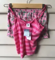 Pumpkin Patch NWT Girls 4-6 Yrs Pink Rose Singlet & Boxer Pyjamas 100% Cotton