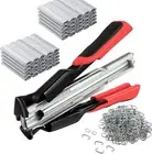 C-Clips Hog Ring Pliers Kit Hog Ring Nail Fencing Plier Staple Gun Cage Clamp AU