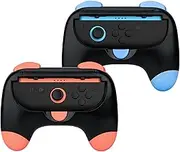 Mcbazel Joy Con Grips for N-Switch 2 Controllers - Ergonomic Anti-Slip Handles with Enhanced LR Triggers, Snug Fit ABS Accessories Kit (2 Pack)