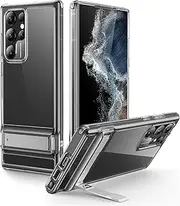 ESR for Samsung Galaxy S22 Ultra Case with Kickstand, 3 Stand Modes, Military-Grade Drop Protection, Slim Phone Cover, Boost Kickstand Case, Clear