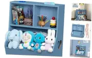 Baby Toddler Bookshelf and Storage Organizer, Kids Cabinet 2 Tier-Small Blue