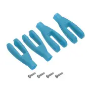 4Pcs Nylon Clevis M2 Thread Linkage End with Screws for RC Airplane Model,Blue