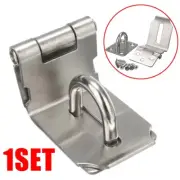 90 Degrees Latch Lock Hasp Staple For Padlock Gate Door Shed Stainless Steel
