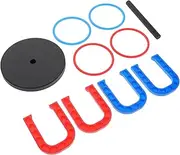 Totority Plastic Ring Toss Game Set Horseshoe Throwing Tool Outdoor Ring Toss for Kids Game