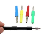 10pcs Safety 4mm Banana Plug Male To 2mm Jack Female Speaker Test Probe Adapter