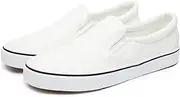 [yageyan] Mens Slip on Sneakers Loafers Shoes Black Shoes White Casual Fashion Shoes