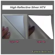 Reflective Heat Transfer Vinyl HTV 8"/High reflective Silver/cutting Vinyl Iron