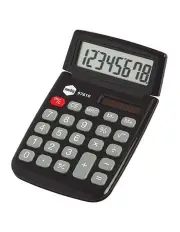 [Marbig] Dual Powered 8 Digit Pocket Solar Power Handheld Calculator Office Black