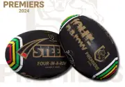 Penrith Panthers NRL 2024 Steeden Premiers Ball Football Size 5!
