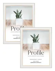 [Profile Australia] Eternal Solid Metal Photo Frame 6x8 Inch 2 Pack in White