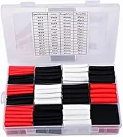 320 pcs 3:1 Shrink Tubing,Heat Shrink Tubing Adhesive (7 Size 3 Color) Shrink Wrap for Wires Wire Protector Auto and Car Stereo Installs