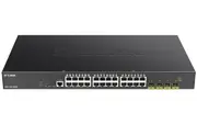 D-Link 28-Port Gigabit Smart Managed PoE Switch with 24 RJ45 and 4 SFP+ 10G Ports