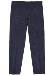 Boss Slim-leg Wool-blend Trousers - Navy - 52 (W36 / XL) 52 (W36 / XL)