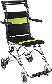 Rolling Walkers Portable Foldable Wheelchair Self-Propelled Transport Rehab Chair Mobility Device Lightweight Folding for Seniors Kids Self-Propelled Wheelchair