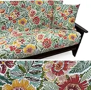 SlipcoverShop Outdoor Botany Futon Cover 965 Queen with 2 Pillows