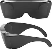 [Wise Eyewear] Cover-Ups Black Fit Over Sunglasses - Wrap Around Sunglasses - Glasses in The Sun (Black)