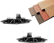 Heavy Duty Patio Bearing Pedestals - 2pcs Wood Slab Feet Stilt Bearings | Wear-Resistant Decking Pedestal | Sturdy Plate Bearings for Patio Tiles and Outdoor Surfaces