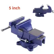 5 inch Industrial Heavy-duty Bench Vise with 360-degree Rotating Anvil