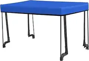 Wagon Canopy 35x19x18in Rainproof Sunproof Wagon Cover with Support Poles Oxford Cloth Modified Canopy Attachment for Camping Picnic, No (Blue)