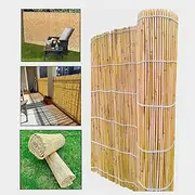 Natural Bamboo Slat Fence，Garden Screening Protective Screens Roll ，Reed Fencing Screen Privacy Panel ，Wind & Sun Protection Garden Bamboo Fence Screen (Size : 70cmx400cm(2.3ftx13ft))