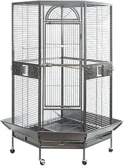 [YES4PETS] 161 cm XL Corner Bird Cage Pet Parrot Aviary Perch Castor Wheel