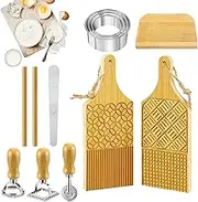 Wood Pasta Making Kit | Wooden Kitchen Pasta Roller and Cutter,Dumpling Cooking Supplies, Multipurpose Baking Accessories for Restaurant