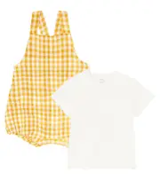 [Il Gufo] Il Gufo Baby cotton T-shirt and playsuit set M 24 orange