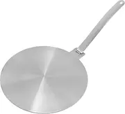 9.45in Stainless Steel Heat Conduction Plate, Induction Diffuser Plate with Detachable Handle for Electric Gas Stove Glass Stove