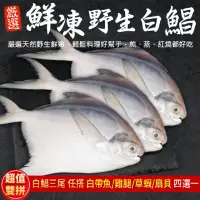 在飛比找momo購物網優惠-【三頓飯】鮮嫩野生白鯧魚3尾(任搭白帶魚/雞腿/草蝦/扇貝4