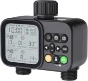 2-Outlet Water Timer Automatic Timed Irrigation System Greenhouse Sprinkler Tool