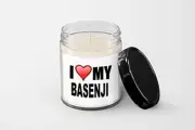 I Love My Basenji Candle - Soy Wax Candle - Hand Poured Candle