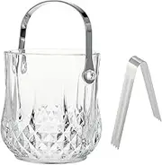 Handheld Glass Ice Bucket for Parties Stylish Portable Ice Holder with Handle Scratch Resistant Design for Wine Beer Beverages for Home Bars