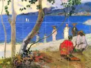 Beach Scene Tile Mural Kitchen Bathroom Wall Backsplash Art 24x18