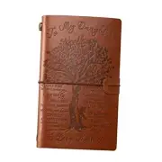 Mom To Daughter Special Gifts，136 Page Refillable Leather Journal，7.9"x4.7"