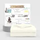 Ivory King Size Sheet Set, Lightweight & Breathable, 100% Cotton Percale Sheets