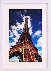 5x8 Picture Frame Versatile Tabletop and Wall Mountable Horizontally Gallery Poster Frame for Photos, Paintings, Posters, Artwork (White)