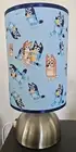 Bluey touch lamp Base blue dog bingo boy girl Fabric Shade And Bulb Set